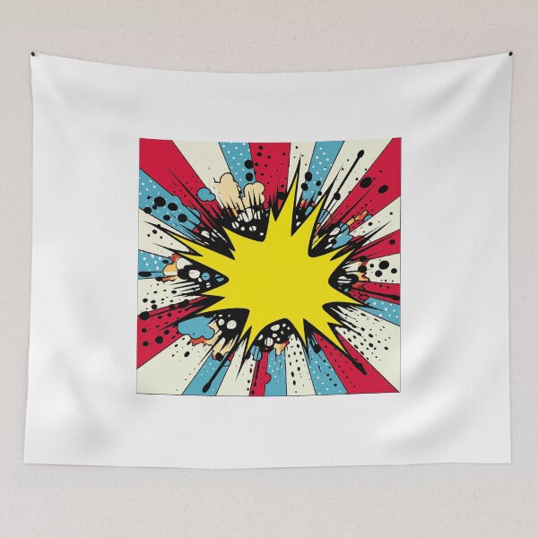 Item preview, Dynamic Pop Art Explosion Panel: A Comic Book Style Burst of Primary Colors and High-Impact Energy. designed and sold by Epsydon Designers.