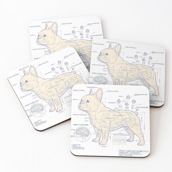 Item preview, French Bulldog Blueprint: Frenchie Technical Design Profile & Anatomy designed and sold by The Zoomie Collective.