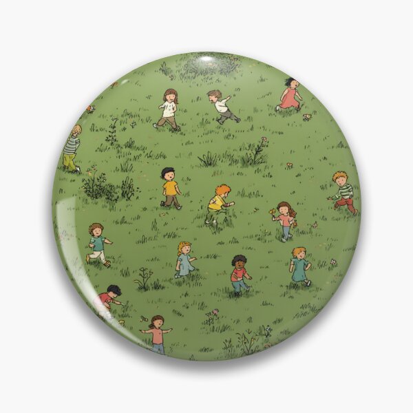 Item preview, Children in the Meadow – Whimsical Pastel Illustration of Play and Joy designed and sold by casualnature.