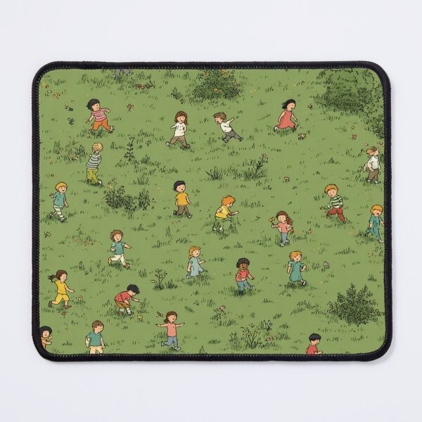 Item preview, Children in the Meadow – Whimsical Pastel Illustration of Play and Joy designed and sold by casualnature.