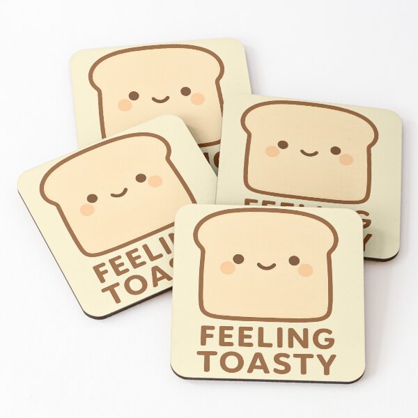 Item preview, Feeling Toasty – Cute Kawaii Bread Pun designed and sold by Imaginationbeyond.