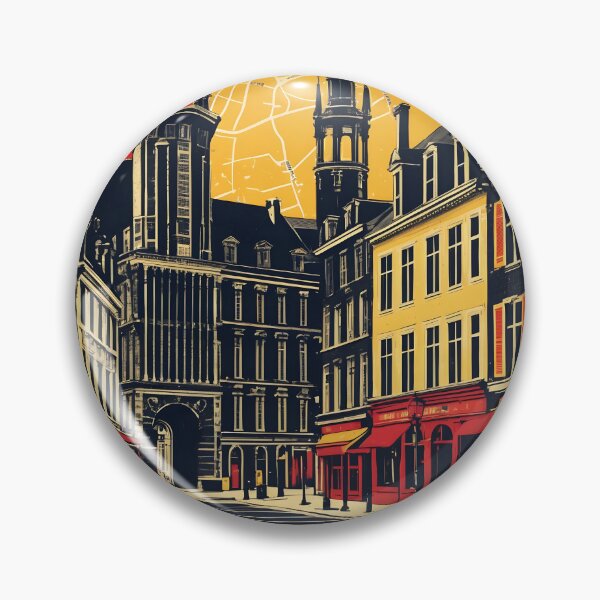 Item preview, La Louviere Belgium 1950s Vintage Travel Tourism designed and sold by TravelersGems.