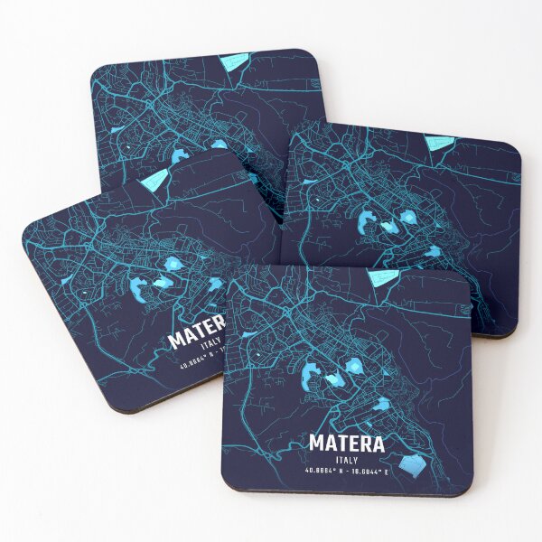 Item preview, Matera Midnight City Map designed and sold by HomeLivingCo.