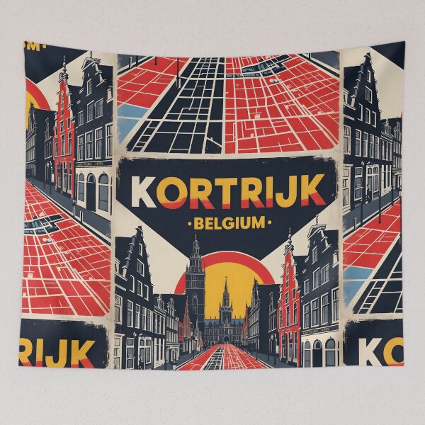 Item preview, Kortrijk Belgium 1950s Vintage Travel Tourism designed and sold by TravelersGems.