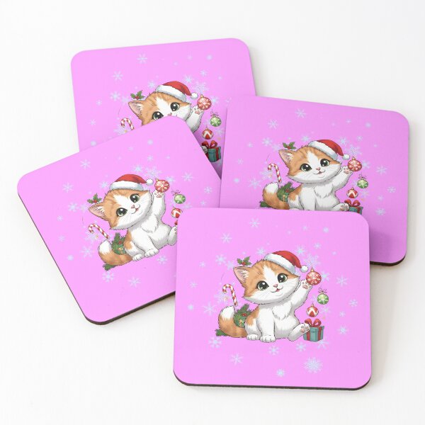 Item preview, Girls Cute Christmas Kitty Cat  designed and sold by LANCEWISEMEDIA.