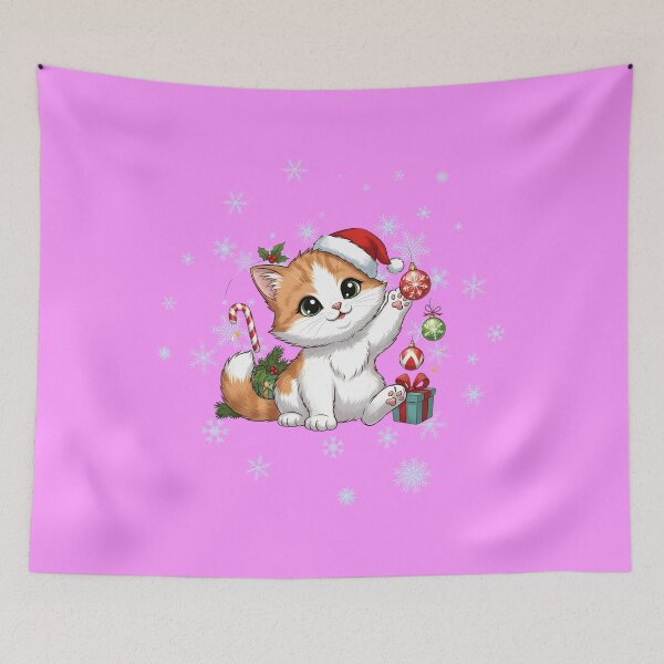 Item preview, Girls Cute Christmas Kitty Cat  designed and sold by LANCEWISEMEDIA.