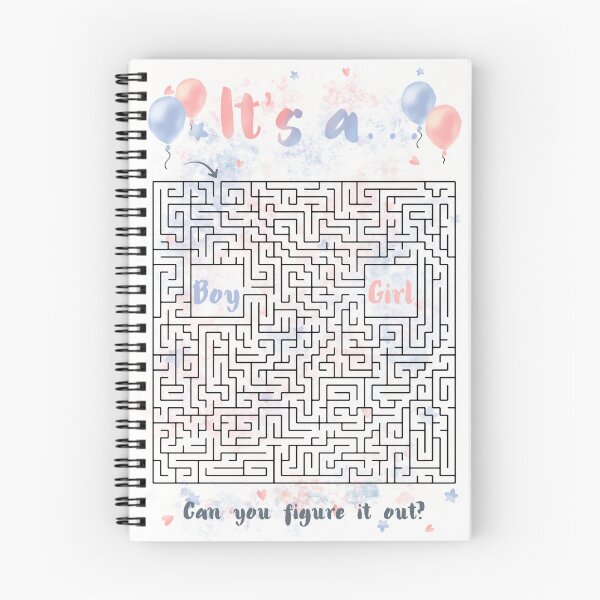 Item preview, Gender Reveal Maze | It's a boy! designed and sold by FlosLabyrinthe.