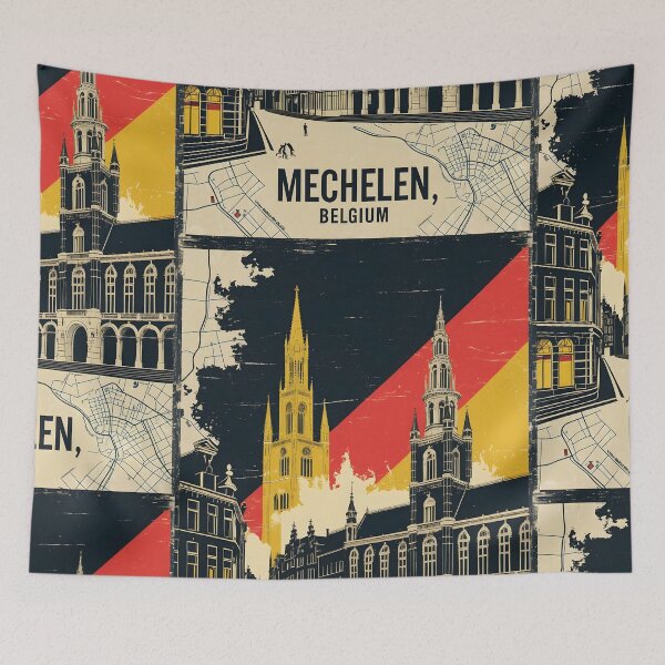 Item preview, Mechelen Belgium 1950s Vintage Travel Tourism designed and sold by TravelersGems.