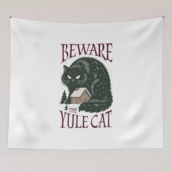 Item preview, Beware the Yule Cat designed and sold by Kindred & Thistle.