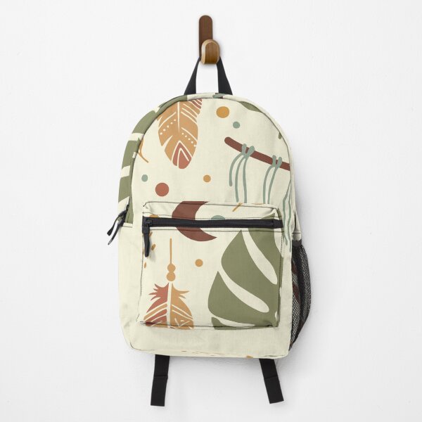 Item preview, Boho Soul" Vector Graphic with Monstera Leaf, Feather, and Moon Elements designed and sold by Art Co..
