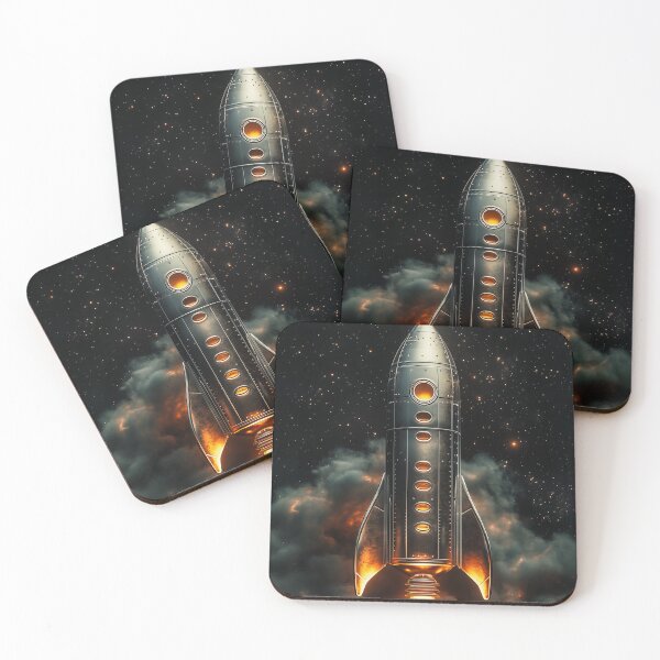 Item preview, Retro Rocket Launching into Space designed and sold by PetsArt.