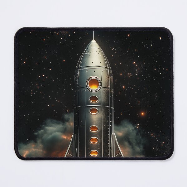 Item preview, Retro Rocket Launching into Space designed and sold by PetsArt.