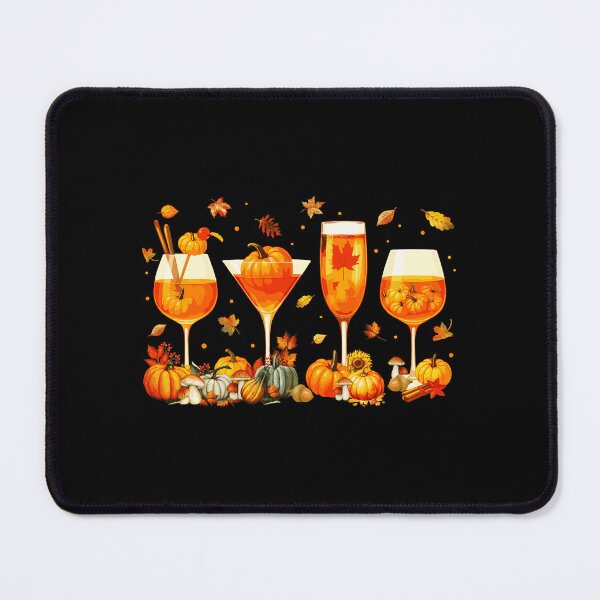 Item preview, Funny Glasses Of Wine Fall Autumn Leaves Thanksgiving designed and sold by JEFDodsonArt.