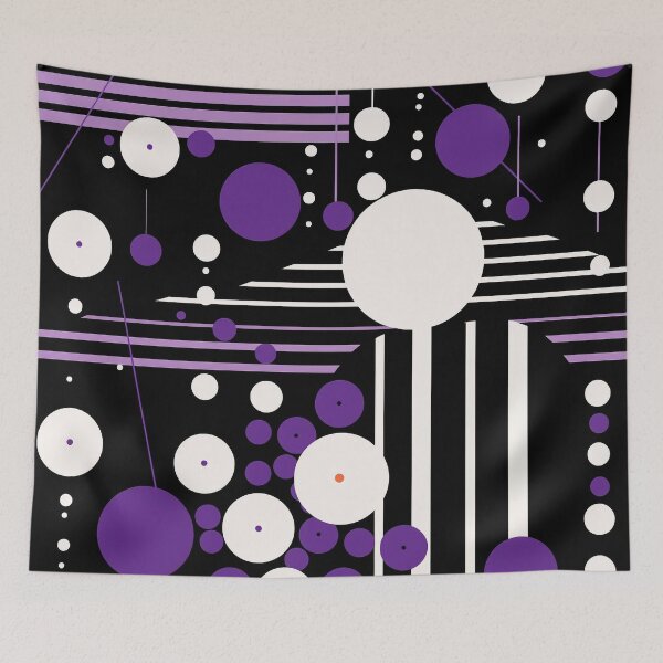Item preview, Geometric Circles and Lines Abstract Art designed and sold by PaintbrushPlace.