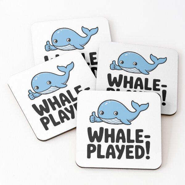 Item preview, Whale Played! Cute Whale Pun designed and sold by PMCreative.