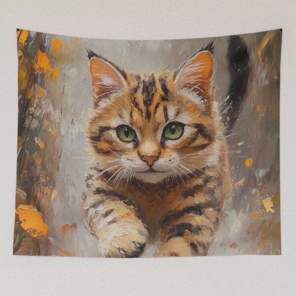 Item preview, Bengal Cat Leaping Through Autumn Whispers designed and sold by CuongArtLab.