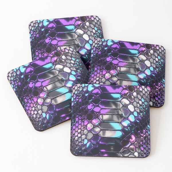Item preview, Iridescent Metallic Python Skin designed and sold by AiDigitalSanctum.