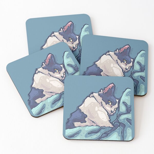 Item preview, Blue Tuxedo Napping Cat designed and sold by SketchesWSara.