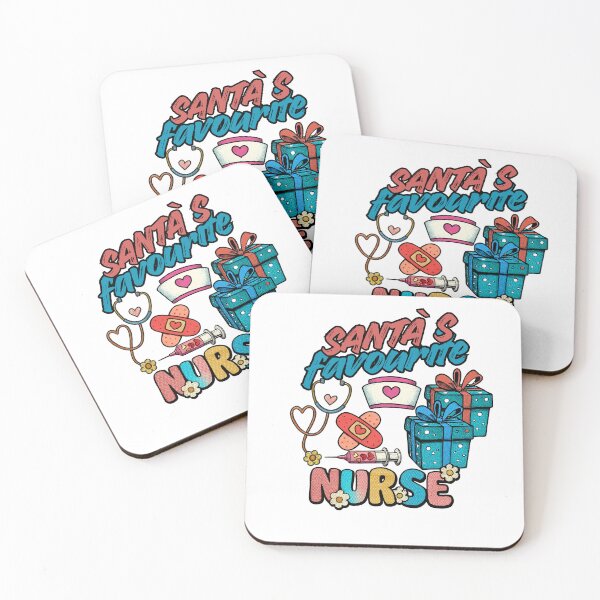 Item preview, Santa’s Favourite Nurse – Funny Christmas Pop Art Design for Nurses designed and sold by Magda-Creates.