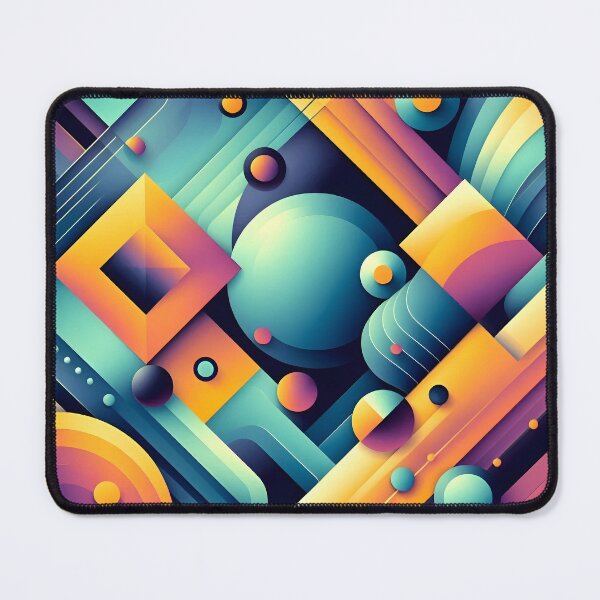 Item preview, Vibrant Geometric Abstract Circles And Diamonds Illustration designed and sold by PandaTShirtShop.