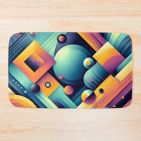 Item preview, Vibrant Geometric Abstract Circles And Diamonds Illustration designed and sold by PandaTShirtShop.