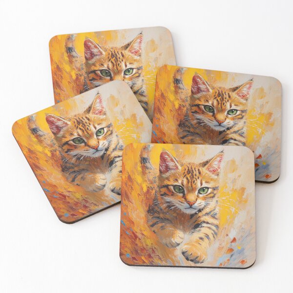 Item preview, Feline Flight in a Forest of Fire - Leaping Bengal Cat in Motion designed and sold by CuongArtLab.