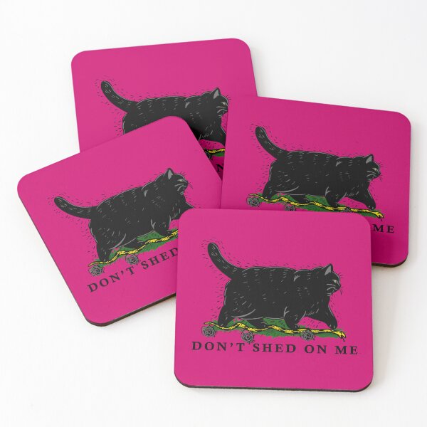 Item preview, Don't Shed On Me Chonky Black Cat Gadsden Meme Pink designed and sold by KilkennyCat Art.