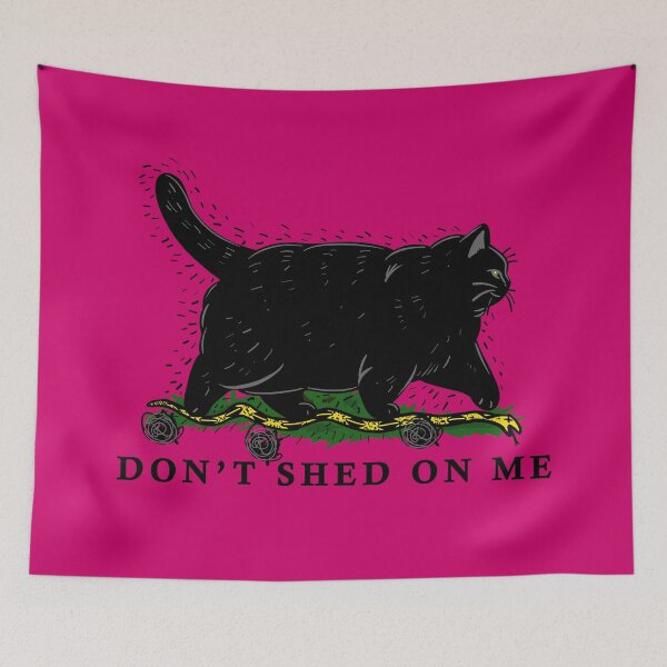 Item preview, Don't Shed On Me Chonky Black Cat Gadsden Meme Pink designed and sold by KilkennyCat Art.