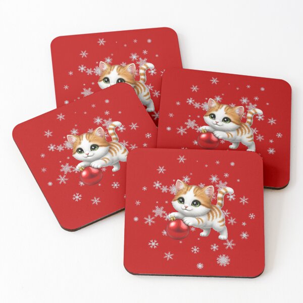 Item preview, Girls Cute Christmas Kitty Cat  designed and sold by LANCEWISEMEDIA.