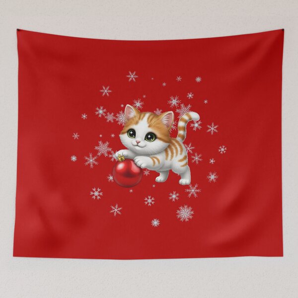 Item preview, Girls Cute Christmas Kitty Cat  designed and sold by LANCEWISEMEDIA.