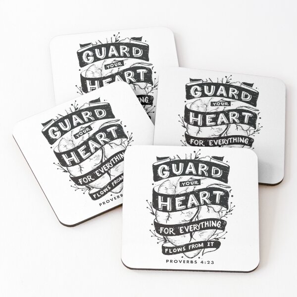 Item preview, Guard your Heart Christian Bible Verse Quote designed and sold by Kangkorniks.