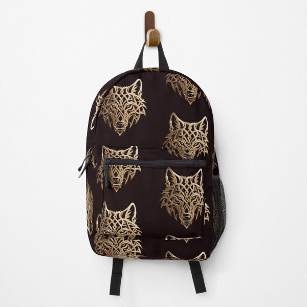 Item preview, Golden Tribal Wolf – Viking Spirit Design designed and sold by MyTshirtArt.