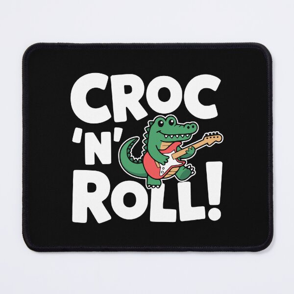 Item preview, Croc N Roll! Cute Crocodile Music Pun designed and sold by PMCreative.
