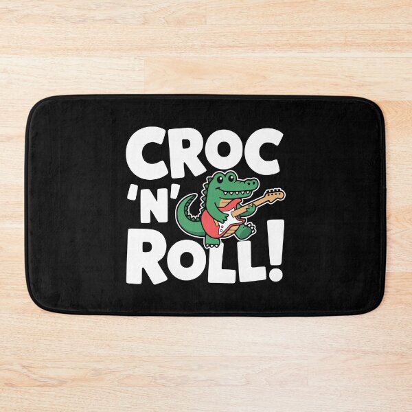 Item preview, Croc N Roll! Cute Crocodile Music Pun designed and sold by PMCreative.
