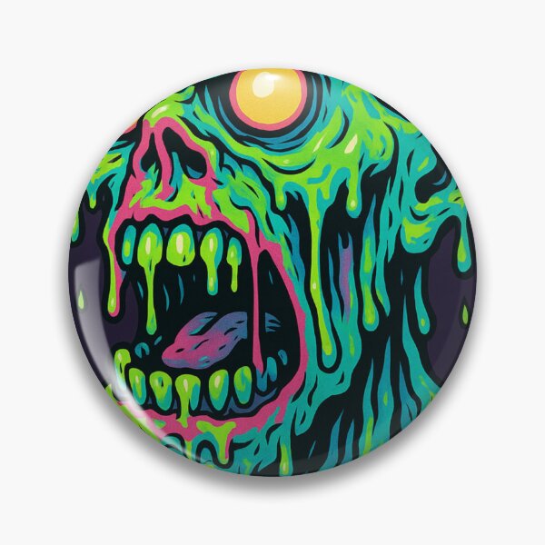 Item preview, Neon Zombie Head – Toxic Undead Horror Art designed and sold by weirdfishes123.
