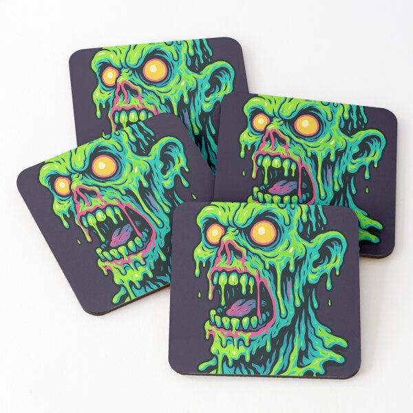 Item preview, Neon Zombie Head – Toxic Undead Horror Art designed and sold by weirdfishes123.