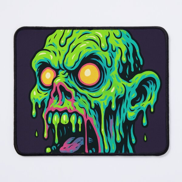 Item preview, Neon Zombie Head – Toxic Undead Horror Art designed and sold by weirdfishes123.