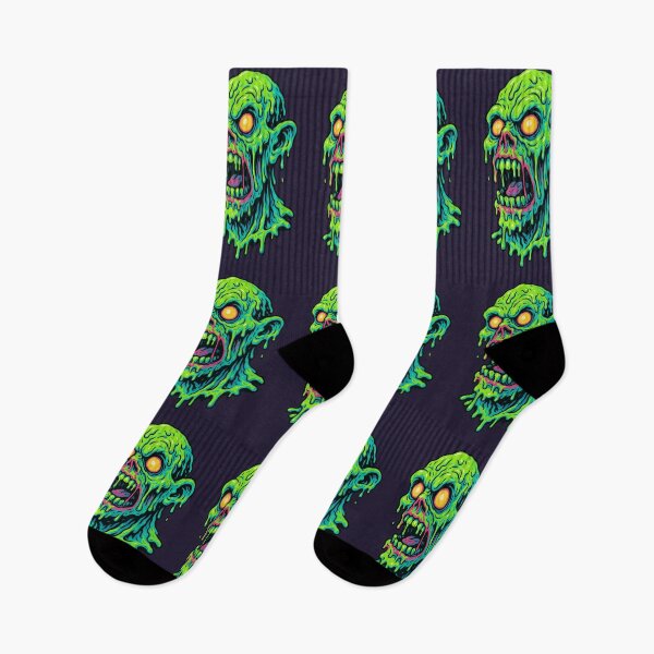 Item preview, Neon Zombie Head – Toxic Undead Horror Art designed and sold by weirdfishes123.