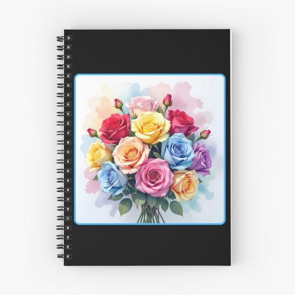 Artikelvorschau, Lebendiger Regenbogenrosenstrauß als Wandbild – Fröhliche florale Wohndekoration entworfen und verkauft von worldtrendsshop.