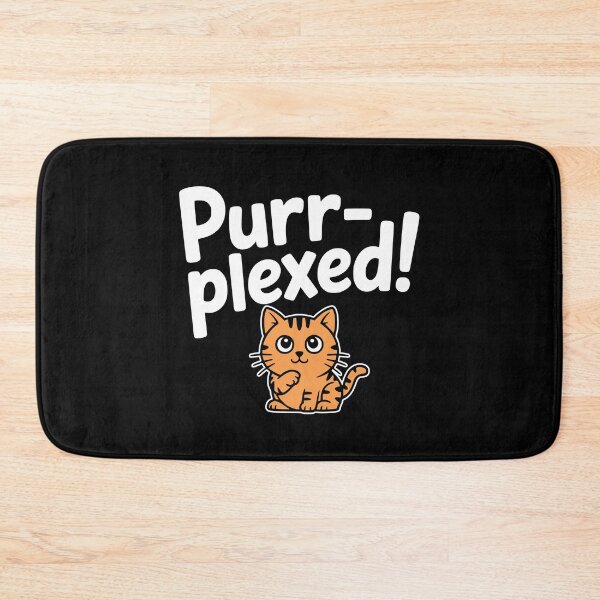 Item preview, Purr-Plexed! Funny Cat Pun designed and sold by PMCreative.