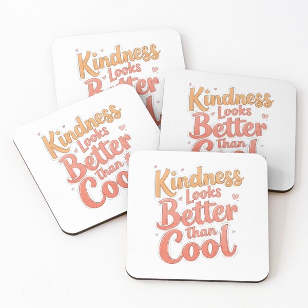 Item preview, Kindness Looks Better Than Cool Positive Aesthetic Motivational Typography designed and sold by NRcollections24.