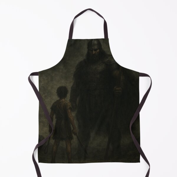 Item preview, David and Goliath Before the Strike – Dark Biblical Epic Art designed and sold by mariannrina.