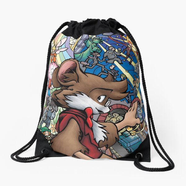 Stained Glass Oswald Drawstring Bag
