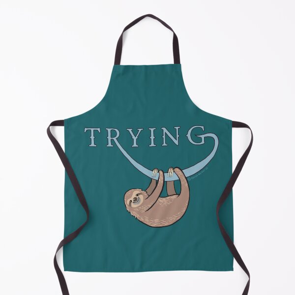 Item preview, Cute sloth clinging to the word ‘trying’! designed and sold by PaulaJKnight .