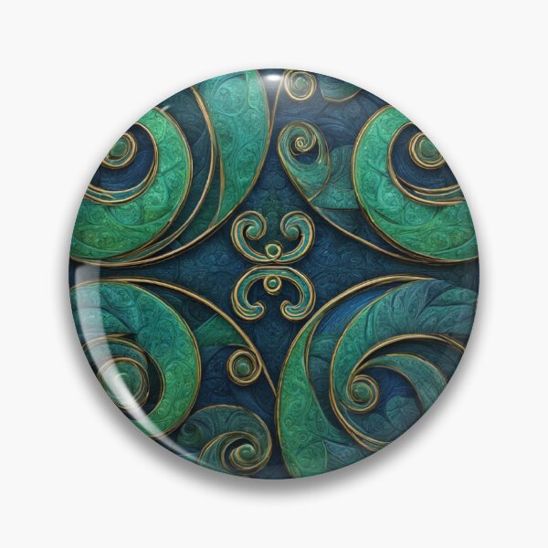 Item preview, New Zealand Māori Paua Pattern Koru Design 607 designed and sold by GrinGalore.