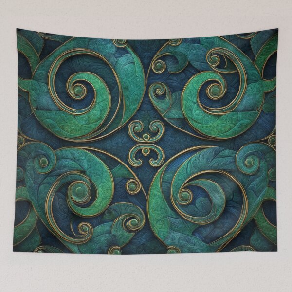 Item preview, New Zealand Māori Paua Pattern Koru Design 607 designed and sold by GrinGalore.