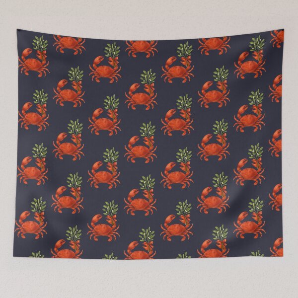Item preview, Holiday Crab with Mistletoe - COASTAL CHRISTMAS COLLECTION designed and sold by autumnallen15.