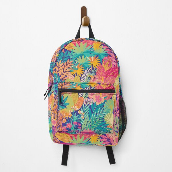 Item preview, Joyous Jungle-Bright leaves and flowers in Rainbow Colors designed and sold by Annette Chabidon Studio.
