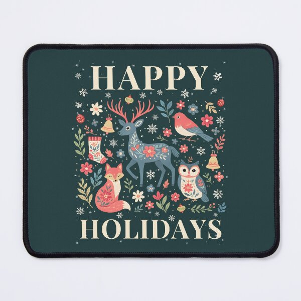 Item preview, Happy Holidays Nordic Woodland – Scandinavian Christmas designed and sold by Pingestre.