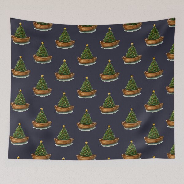 Item preview, Festive Dingy Boat w/ Tree - COASTAL CHRISTMAS COLLECTION designed and sold by autumnallen15.